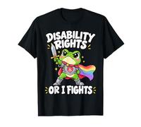Disability Rights Or I Fights Frog Knight Disabled Awareness Value Graphic T-Shirt