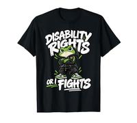 Disability Rights Or I Fights Frog Streetwear Statement Value Graphic T-Shirt