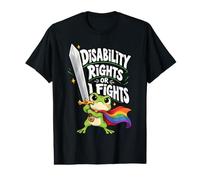 Disability Rights Or I Fights Frog with Sword Statement Toad Value Graphic T-Shirt