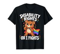 Disability Rights Or I Fights Little Bear Disabled Awareness Value Graphic T-Shirt