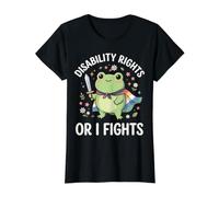Disability Rights Or I Fights Value Graphic T-Shirt, Women, Black, S