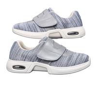 Disability Shoes Swollen Feet Womens for Women with Arthritis in the Memory Foam Extra Wide Sandals Ladies Bunion Sport and Outdoor Diabetic Fit Trainers Slip On Toe Box(LightGrey,8.5 UK)