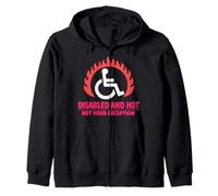 Disabled And Hot Disability Pride Body Positive Confidence Zip Hoodie