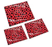 Disabled Badge Holder for Car Blue Badge & Timer Holder Wallet PU Leather Disabled Badge Holder Wallet Protector Hologram Safe Parking Permit Cover Polka-Dot Wallet (Red)