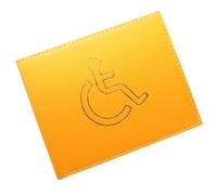 Disabled Badge Holder for Car Parking Badge Holders Protector Cover Wallet Pu Leather Soft Leather Mustard Color Disabled Badge Wallet Disability Parking