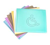 Disabled Badge, PU Leather Disabled Badge Holder for Car, Blue Parking Badge, Disability Badge Holder (Light Green)