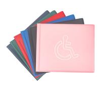 Disabled Badge, PU Leather Disabled Badge Holder for Car, Blue Parking Badge, Disability Badge Holder (Pink)