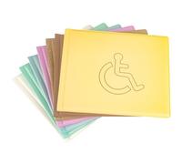 Disabled Badge, PU Leather Disabled Badge Holder for Car, Blue Parking Badge, Disability Badge Holder (Yellow)