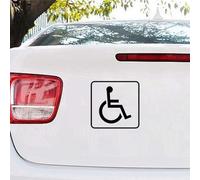 Disabled Badge Sticker - Mobility Car Window Decal for Disabled Drivers - Vinyl Disability Sign for Vehicles, Vans & Bumpers 2Packs(Black)