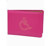 Disabled Blue Badge Holder - Premium PU Leather Wallet, Fits New & Old Style Blue Badges & Parking Clocks, Landscape Design with 2 Clear Display Windows, Privacy Cover, Durable & Easy to Use