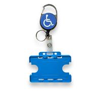 Disabled Blue Badge Holder Retractable Badge Reel & Double ID Card Holder
