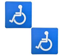 Disabled Car Window Sticker | Static Cling | 75mm Square | 2 Pack | Sign | Wheelchair