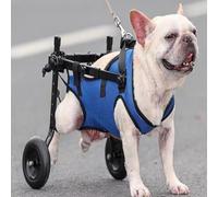 Disabled Doggy Wheelchair for Back Legs Small Dog, Adjustable Little Dogs Walk Tools for Within 40 Lbs Pet, Doggie Animal Mobility Support Cart (Color : Blue, Size : Xs Size)
