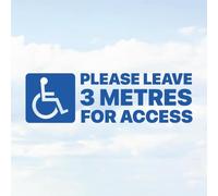 Disabled Mobility Please Leave 3m Access Car Van Window Bumper Sticker Decal