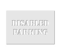Disabled Parking Sign- Large Disabled Parking Text Template - Sign Making Stencil (Large)