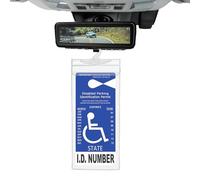 Disabled Permit Cover - Clear Placard Holder, Protective Accessory | Auto Rear View Mirror Tag Hanger for Seats Storage Compartments Sun Visor Vehicle Display Safety