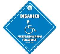 Disabled Please Leave Room For Access Car Sign, Disabled Car Sign, Disabled Driver Car Sign, Disability Car Sign, Mobility Car Sign, Disabled Sticker, Wheelchair User Car Sign, Bumper Sticker, Decal, Motorbility, Blue Badge Holder, Disability, Disabled, Wheelchair