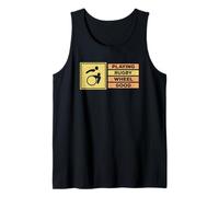 Disabled Rugby Player Handicap Wheelchair Rugby Tank Top