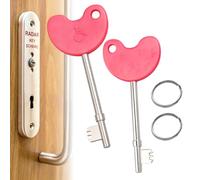 Disabled Toilet Key for Radar Doors 2 Pack - Pink NKS Key | Use for legitimate NKS & RADAR accessible toilet doors in the UK