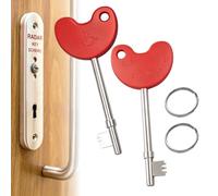 Disabled Toilet Key for Radar Doors 2 Pack - Red NKS Key | Use for legitimate NKS & RADAR accessible toilet doors in the UK