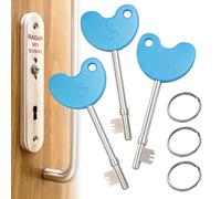 Disabled Toilet Key for Radar Doors 3 Pack - Blue NKS Key | Use for legitimate NKS & RADAR accessible toilet doors in the UK