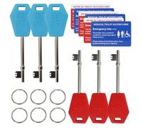 Disabled Toilet Key Universal 6pc- Works with Radar & NKS Locks