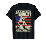 Disabled Veteran us Flag Funny Handicap Veteran T-Shirt