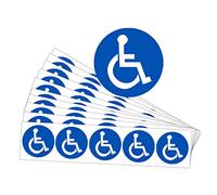 Disabled Wheelchair Symbol Labels | Handicapped Access Sticker Signs 2 inch Round Convenient Decals for Handicapped Parking 60 pcs