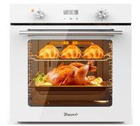 Disaenvir Electric Oven 60L, Built-In Single Oven 9 Functions | Knob Control, 3D Hot Air Baking, Timer, 250℃ High-Temperature Cooking, Convection Mode, 2200W, 60 cm