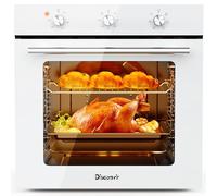 Disaenvir Electric Oven 60L with Plug, Built-In Single Oven 6 Functions