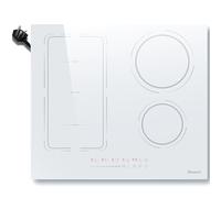 Disaenvir Plug in Induction Hob 4 Zones, 13 Amp 2800W Electric Cooker 60cm with Extended Zone, 4 Burners Cooktops in Touch & Slide, 9 Power Levels Setting, Booster, Pause, Timer, Safety Lock, White