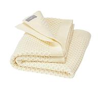 Disana IVN Best Knitted Honeycomb Blanket, 100% Organic Merino Wool GOTS, IVN Best | Cozy Blanket with Honeycomb Pattern | Newborn Baby Toddler Child Unisex | Baby Gear