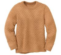 disana - Kid's Aran Jumper - Wool jumper size 122/128, sand/orange
