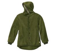 Disana Walk Jacket, 100% Organic Merino Wool GOTS, IVN Best | with Hood | Baby Toddler Child Unisex | Made in Germany, olive, 110-116