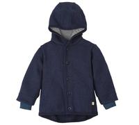 Disana Walk Jacket Baby & Children - 100% Organic Merino Wool Walk - Breathable & Natural Warmth - Unisex Size 74 - 140 - Sustainable & Fair - with Hood and Cuffs - Made in Germany, indigo, 74-80