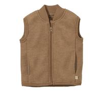 Disana Walk Vest, 100% Organic Merino Wool GOTS, IVN Best | with Zip | Baby Toddler Child Unisex | Made in Germany, caramel, 110-116