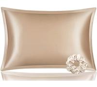 DISANGNI 100% Mulberry Silk Pillowcase，for Hair and Skin, Envelope Type, Silk Pillowcase one Side，Real Silk Pillowcase (Gold, 1 Pack King Size 50x90cm)