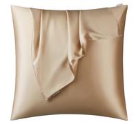DISANGNI 100% Natural Mulberry Silk Pillow case for Hair and Skin with Hidden Zipper 22 Momme Both Sides Real Silk Pillow Case (1pc 40x40cm, Gold)