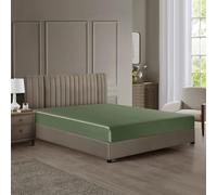 DISANGNI 22 Momme 6A Grade 100% Mulberry Silk Fitted Sheet, Oeko-Tex Certified, 1 Piece Luxury Soft Silk Fitted Sheet, Deep Pocket (Green, 120x190+30cm)