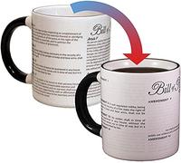 Disappearing Civil Liberties Coffee Mug - Add Hot Water and Watch Your Civil Liberties Disappear Before Yours Eyes - Comes in a Fun Gift Box