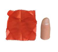 Disappearing Cloth Thumb Tip Finger Fake Magic Soft Red Trick Close Up Vanish Appearing Novelty,Magic Tricks, Fake Finger