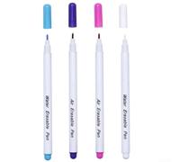 Disappearing Ink Marker for Fabric Leather Cross Stitch Patterns | Blue, red, purple, white colors, plastic body, 15.3cm length, ideal for home sewing and crafts
