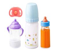 Disappearing Magic Bottles | 3 Pieces Portable Milk Nursing Bottle Doll Accessories | Disappearing Milk and Juice Bottles Role Play Feeding Toy Set, Doll Feeding Toy Set for Buying