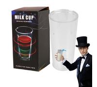 Disappearing Milk Cup, Magic Trick Prop, Clear Vanishing Pitcher, Illusion Comedy Liquid Container Stage Performance Party Bar Restaurant Entertainment Magic Show Accessory Use 6.8x6.8x15cm