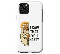 Disapproving God Funny Meme "I Saw That You Nasty" Design Case for iPhone 11 Pro