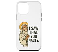 Disapproving God Funny Meme "I Saw That You Nasty" Design Case for iPhone 12 mini