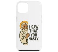 Disapproving God Funny Meme "I Saw That You Nasty" Design Case for iPhone 13