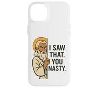 Disapproving God Funny Meme "I Saw That You Nasty" Design Case for iPhone 14 Plus