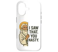 Disapproving God Funny Meme "I Saw That You Nasty" Design Case for iPhone 17