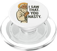 Disapproving God Funny Meme "I Saw That You Nasty" Design PopSockets PopGrip for MagSafe